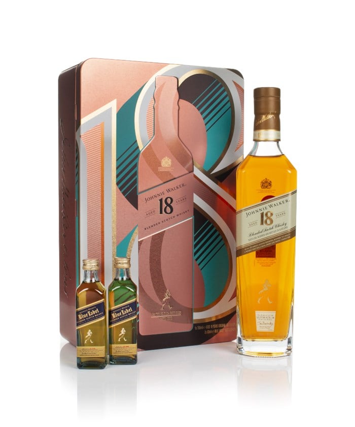 Johnnie Walker 18 Year Old Gift Pack Whisky 80cl