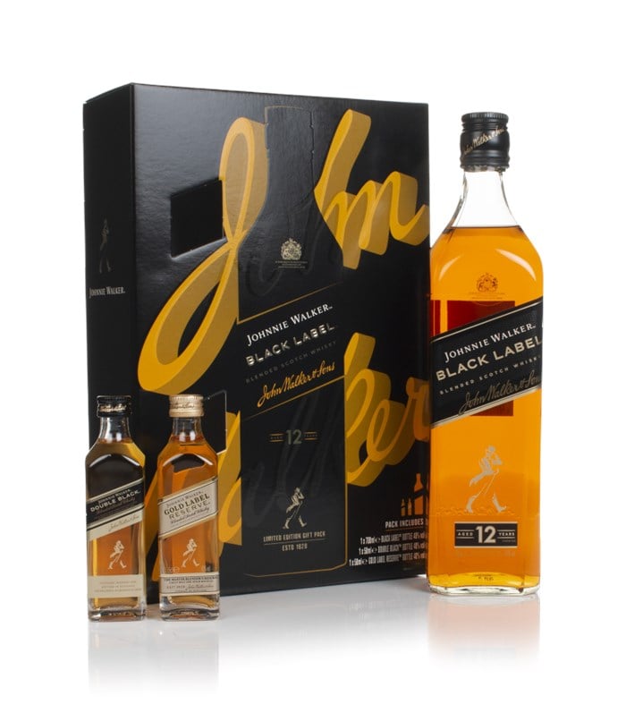 Johnnie Walker Black Label 12 Year Old Gift Pack Whisky 80cl