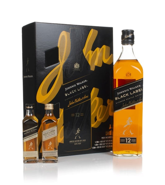 Johnnie Walker Black Label 12 Year Old Gift Pack Whisky 80cl