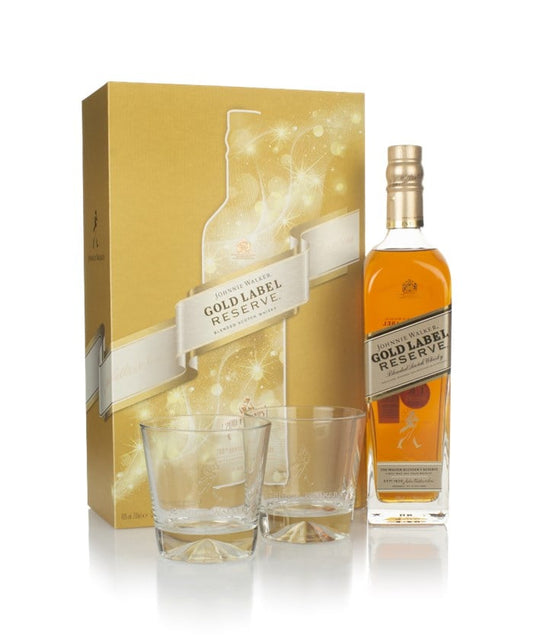 Johnnie Walker Gold Label Reserve Gift Pack with 2x Glasses Whisky 70cl